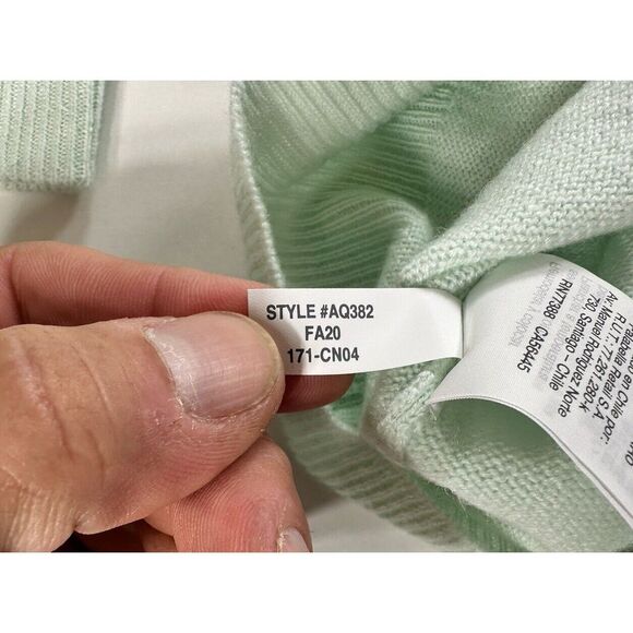 J Crew Cashmere Collared Sweater Oversized Womens‎ Size 2XL Heather Mint AQ382 - Picture 9 of 10